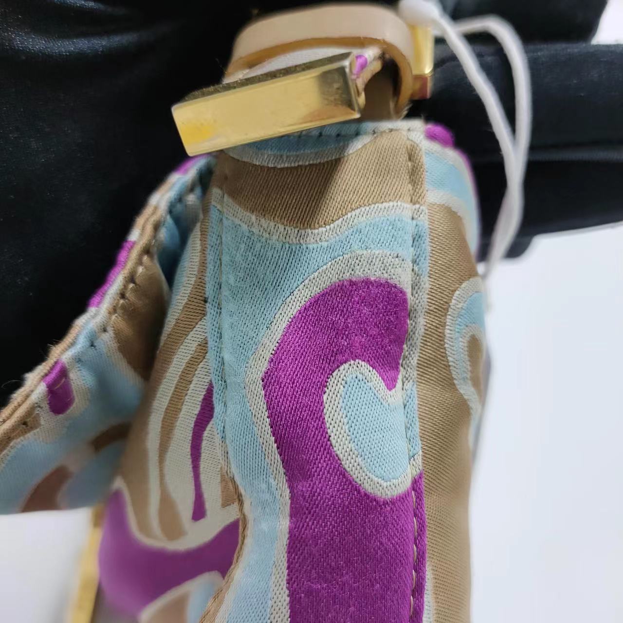 FENDI Baguette Multicolor Silk with Psychedelic prints