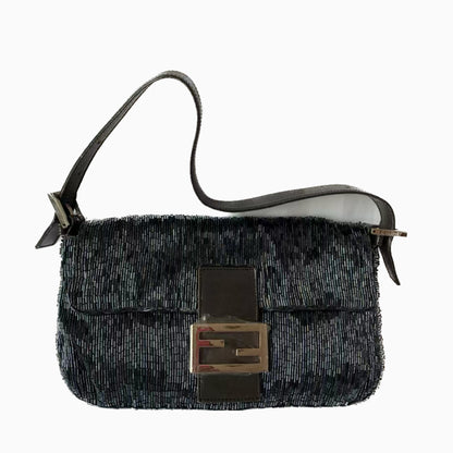 Fendi Baguette Black waterfall Glitter