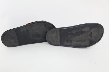 FENDI FF MOTIF BAND SLIDES