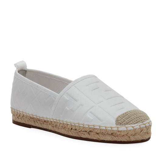 Fendi FF Logo Leather Espadrilles