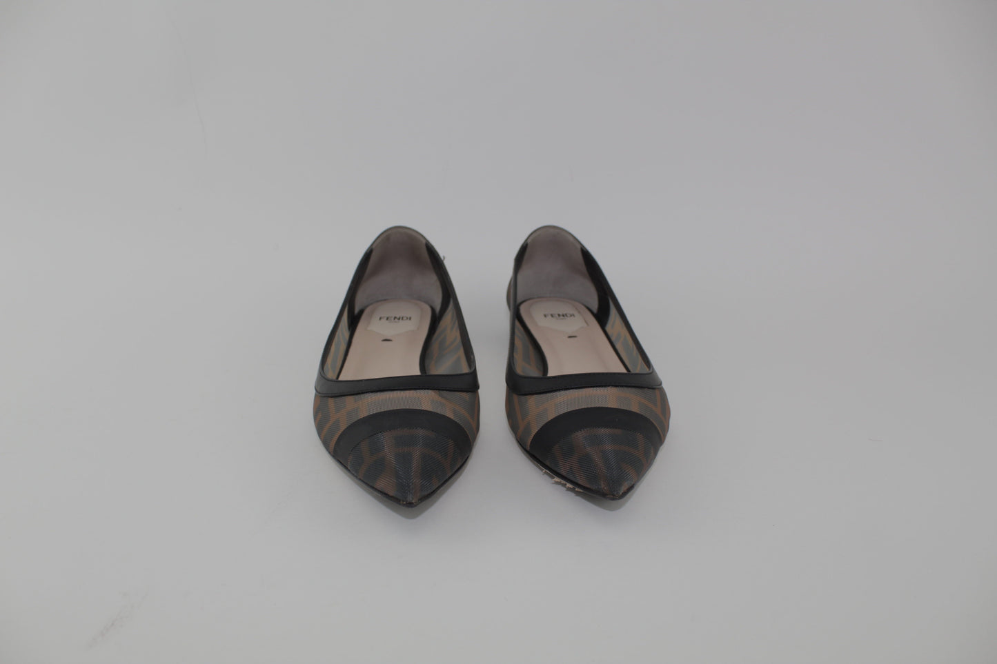 FENDI FF MESH COLIBRÌ BALLERINA FLATS