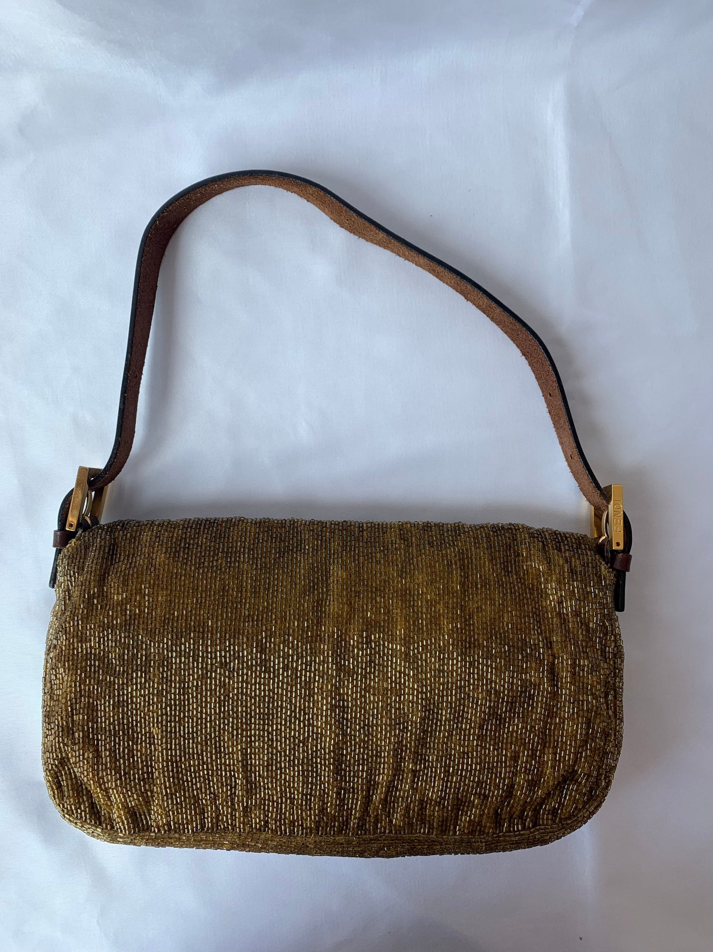 Fendi Baguette Golden Brown beads Glitter