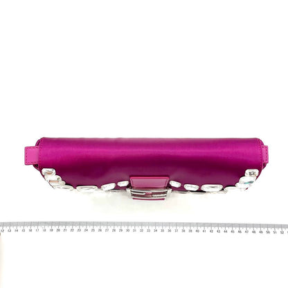 FENDI Baguette Pink Silk with Large Crystals