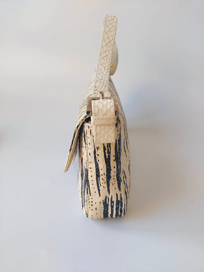 Fendi Baguette in Python leather zebra print