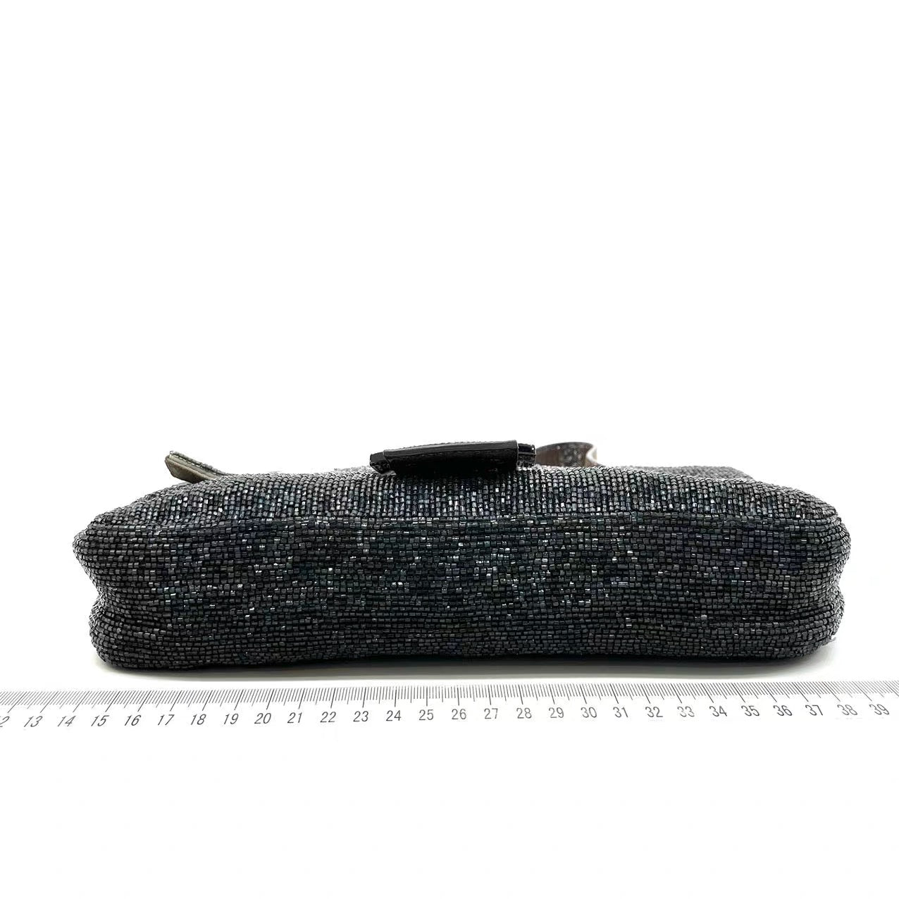 Fendi Baguette Glitter Gunmetal black glitter