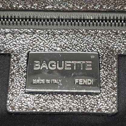 Fendi Baguette Glitter Gunmetal black glitter