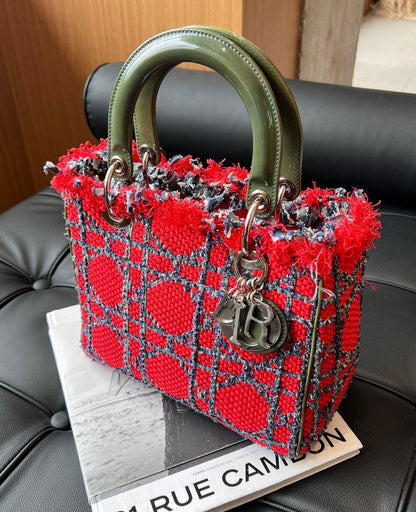 Lady Dior Medium Tweed Handbag