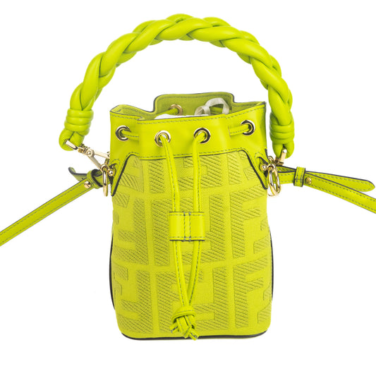 Fendi Mon Tresor Mini Bucket Bag In Acid Green
