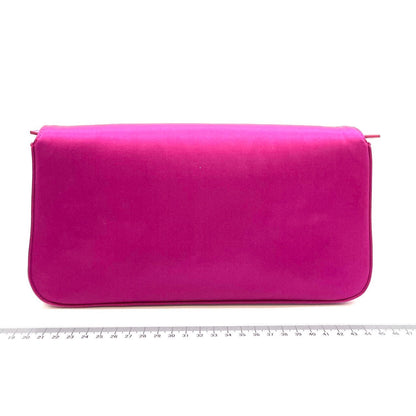 FENDI Baguette Pink Silk with Large Crystals