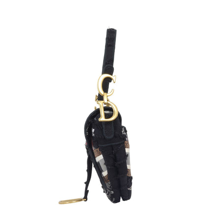 Dior Saddle Bag Embroidered Camouflage Flowers