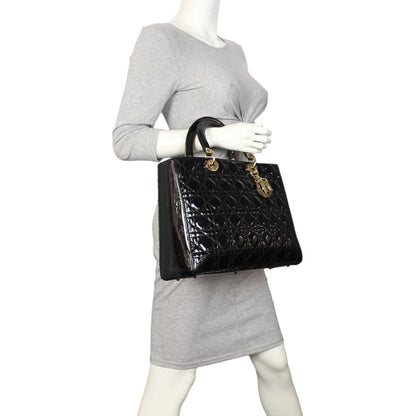 Dior Lady Dior Large Patent