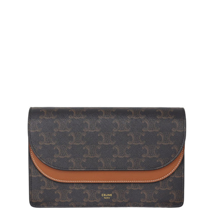 Celine Double Flap Wallet On Strap