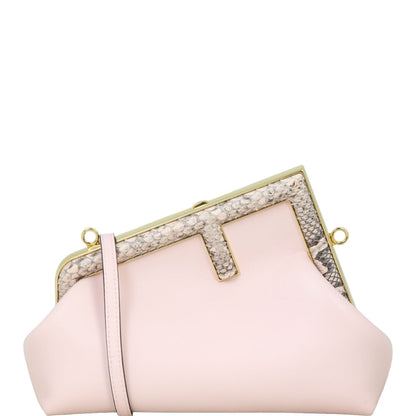 Fendi First Small Clutch with Strap Python