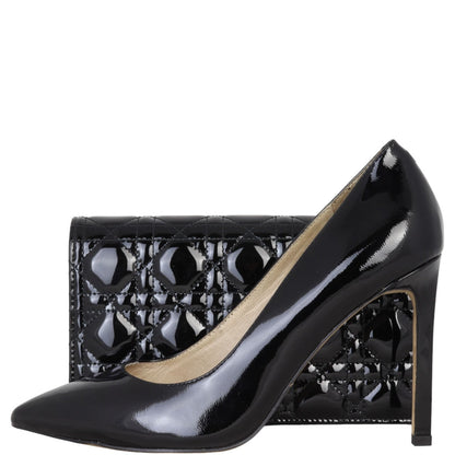 Dior Lady Dior Patent Cannage Pouch