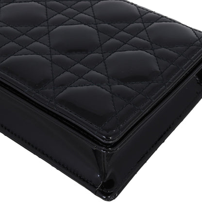 Dior Lady Dior Patent Cannage Pouch