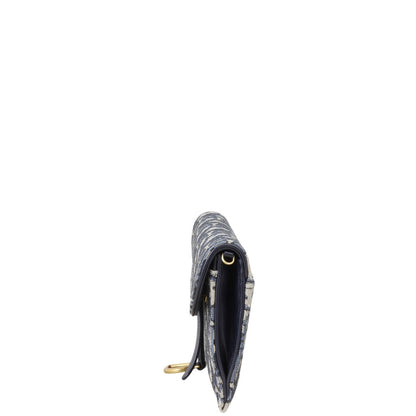 Dior Saddle Wallet on Chain Oblique