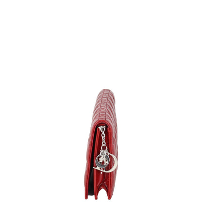 Dior Lady Dior Patent Cannage Pouch