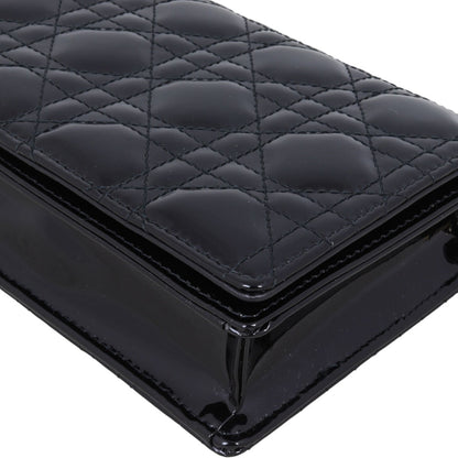 Dior Lady Dior Patent Cannage Pouch
