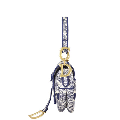 Dior Saddle Bag Toile de Jouy Embroidered