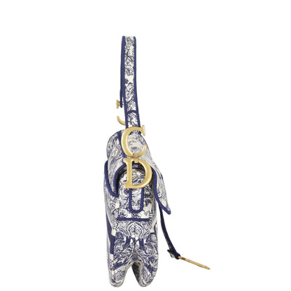 Dior Saddle Bag Toile de Jouy Embroidered