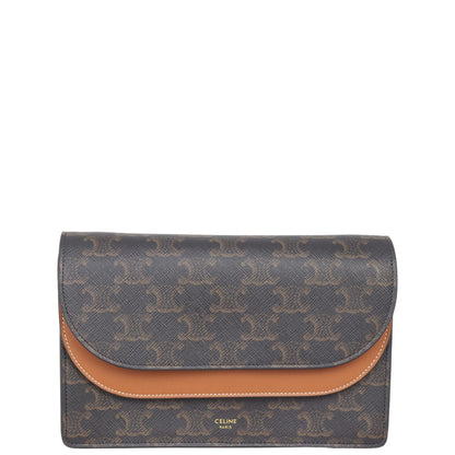 Celine Double Flap Wallet On Strap