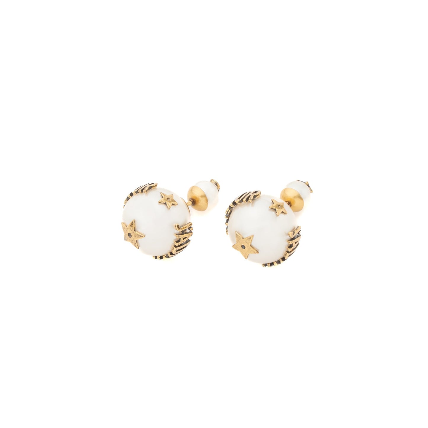 Dior Jâadior Round Pearl Earring Gold Tone