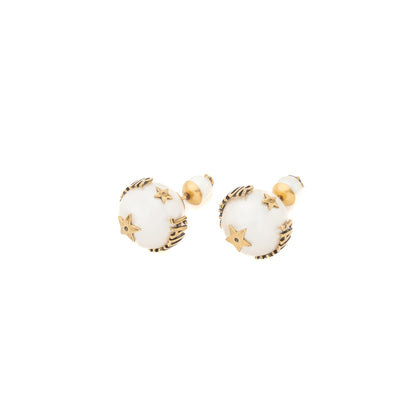 Dior Jâadior Round Pearl Earring Gold Tone