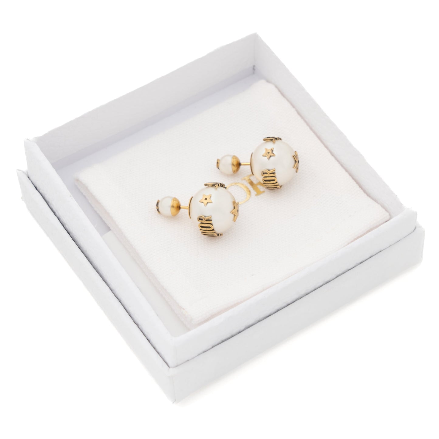 Dior Jâadior Round Pearl Earring Gold Tone