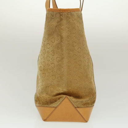Luxury CELINE C Macadam Canvas Tote Bag Suede Beige  ai599