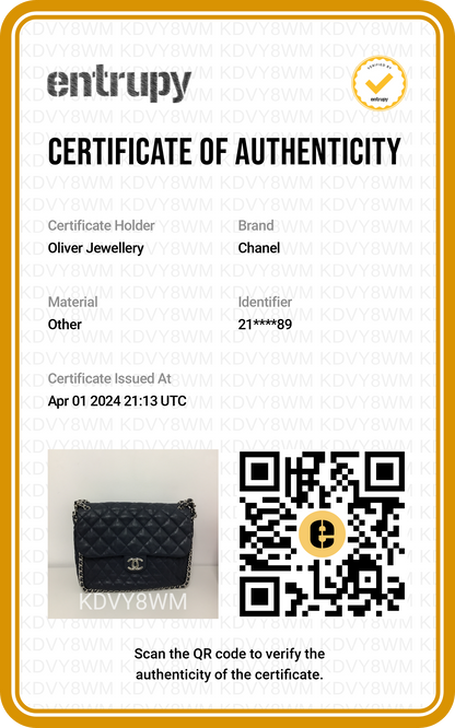 Chanel Navy Quilted Calfskin Leather Maxi Chain Around Flap Bag