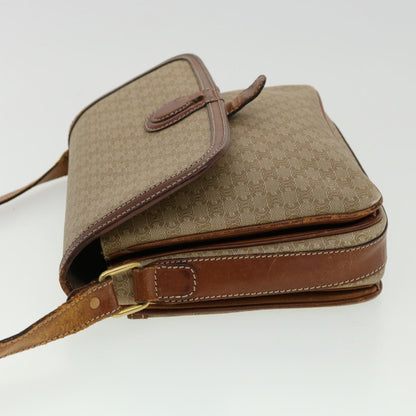 Luxury CELINE Macadam Canvas Shoulder Bag Beige  ki2254