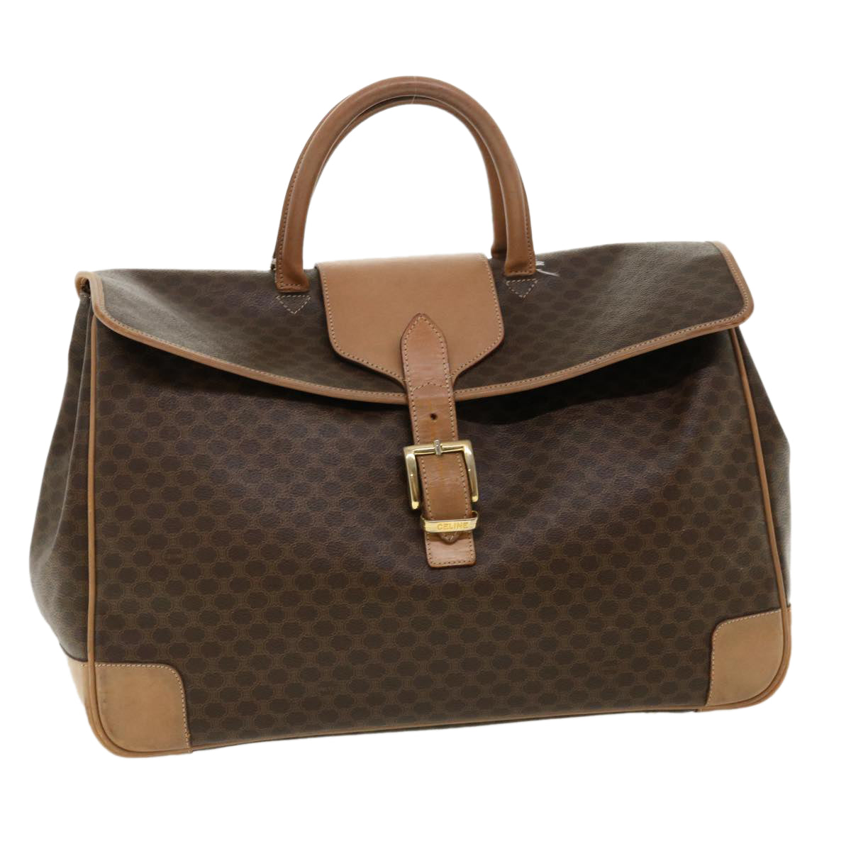 Luxury CELINE Macadam Canvas Hand Bag Brown  ki2486