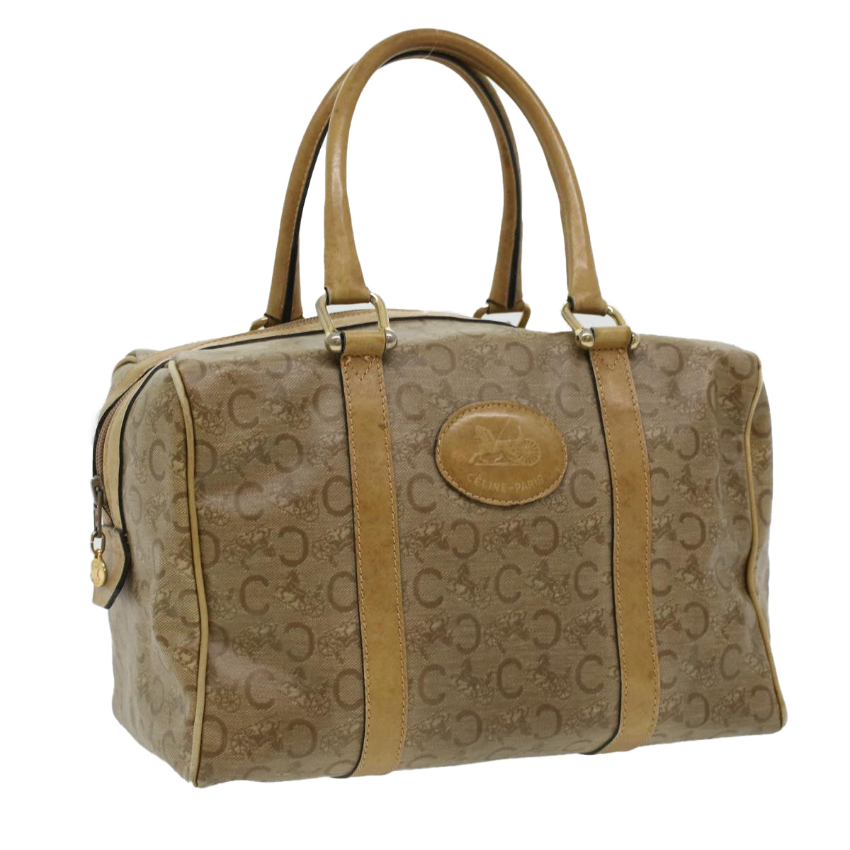 Luxury CELINE C Macadam Canvas Hand Bag Beige  ki2542