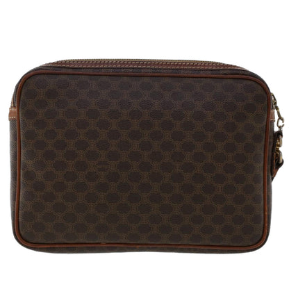 Luxury CELINE Macadam Canvas Clutch Bag PVC Leather Brown  ki3150