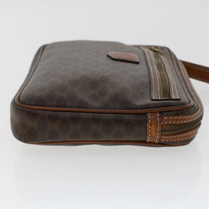 Luxury CELINE Macadam Canvas Clutch Bag PVC Leather Brown  ki3150