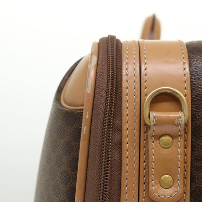 Luxury CELINE Macadam Canvas Trunk PVC Leather Brown  ki3281