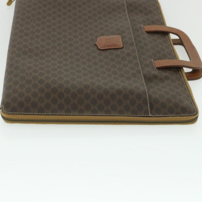 Luxury CELINE Macadam Canvas Business Bag PVC Leather Brown  ki3539