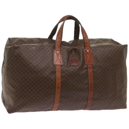 Luxury CELINE Macadam Canvas Boston Bag PVC Brown  ki4112
