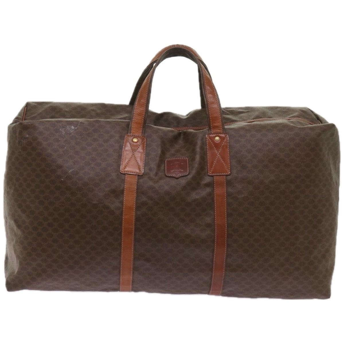 Luxury CELINE Macadam Canvas Boston Bag PVC Brown  ki4112