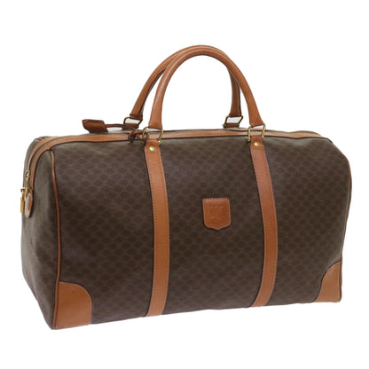 Luxury CELINE Macadam Canvas Boston Bag PVC Brown  ki4225