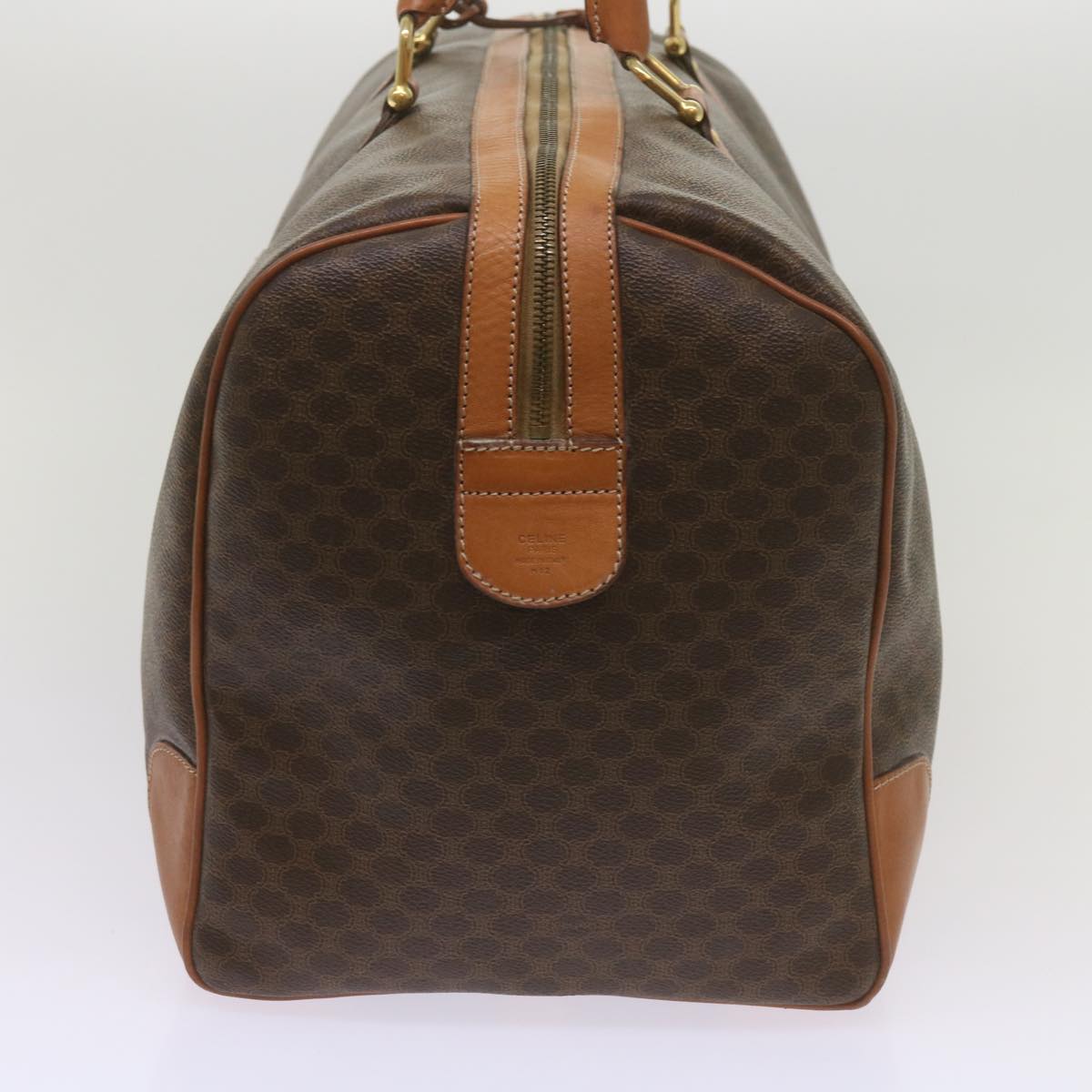 Luxury CELINE Macadam Canvas Boston Bag PVC Brown  ki4225