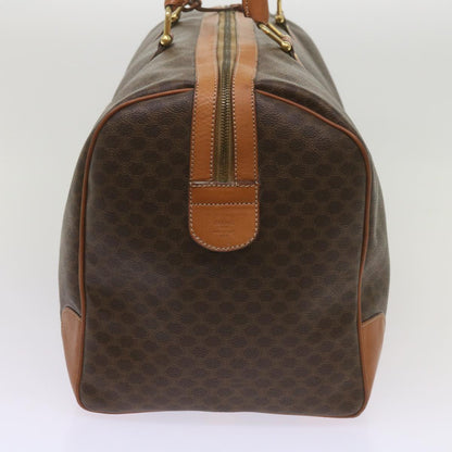 Luxury CELINE Macadam Canvas Boston Bag PVC Brown  ki4225