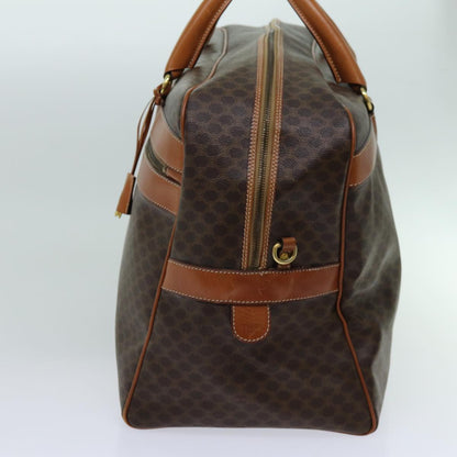 Luxury CELINE Macadam Canvas Boston Bag PVC 2way Brown  ki4248