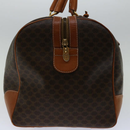Luxury CELINE Macadam Canvas Boston Bag PVC Brown  ki4266