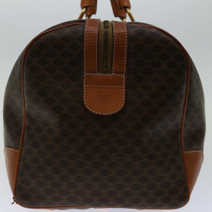 Luxury CELINE Macadam Canvas Boston Bag PVC Brown  ki4266