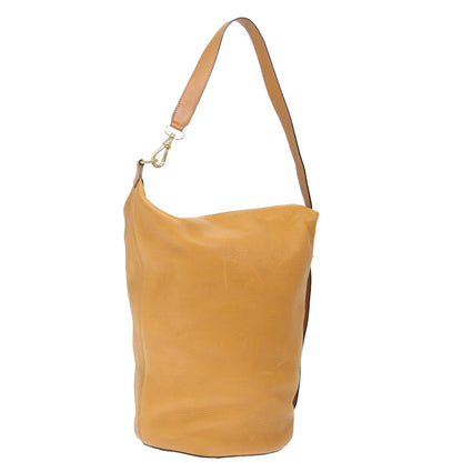 Luxury CELINE Shoulder Bag Leather Beige  ki4346