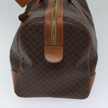Luxury CELINE Macadam Canvas Boston Bag PVC Brown  ki4356