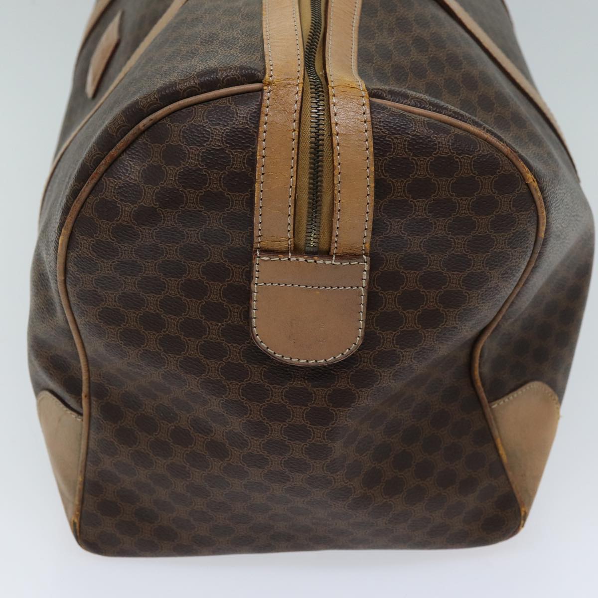 Luxury CELINE Macadam Canvas Boston Bag PVC Brown  ki4391