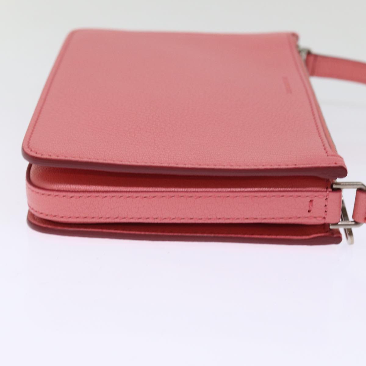 Luxury Burberry Shoulder Bag Leather Pink Auth ki4506
