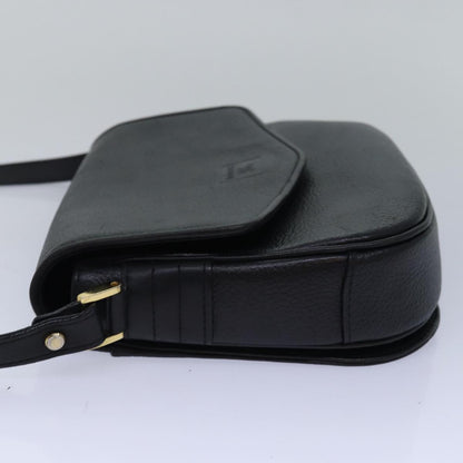 Luxury BurberrySs Shoulder Bag Leather Black Auth ki4643